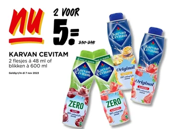 Jumbo KARVAN CEVITAM 2 flesjes á 48 ml of blikken à 600 ml aanbieding