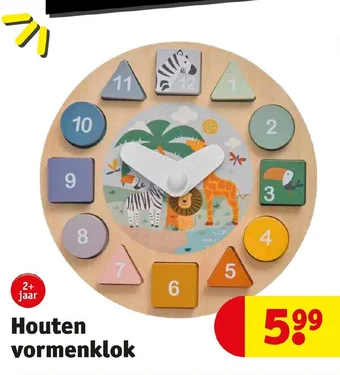 Kruidvat Houten vormenklok aanbieding