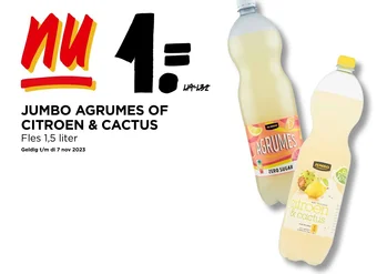 Jumbo AGRUMES OF CITROEN & CACTUS Fles 1,5 liter aanbieding