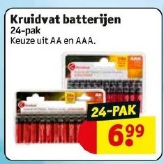 Kruidvat Kruidvat batterijen 24-pak Keuze uit AA en AAA. aanbieding