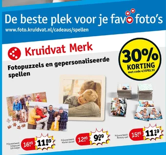 Kruidvat Fotopuzzels en gepersonaliseerde spellen aanbieding