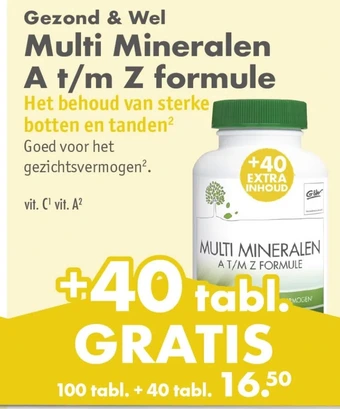 Gezond & Wel Gezond & wel multi mineralen a t/m z formule aanbieding