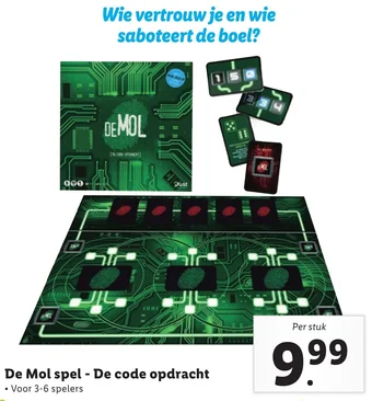 Lidl De Mol spel - De code opdracht aanbieding