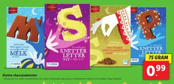 Lidl Kleine chocoladeletter 75g aanbieding