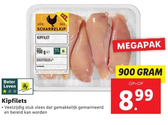 Lidl Kipfilets 900g aanbieding