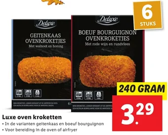 Lidl Luxe oven kroketten 240g aanbieding