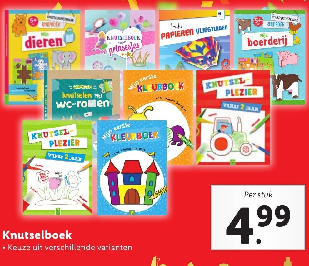 Knutselboek aanbieding bij Lidl