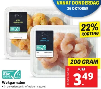 Lidl Wokgarnalen 200g aanbieding