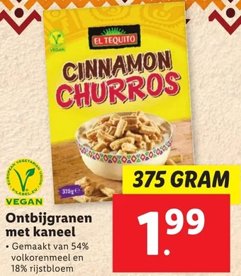 Lidl Ontbijgranen met kaneel 375g aanbieding