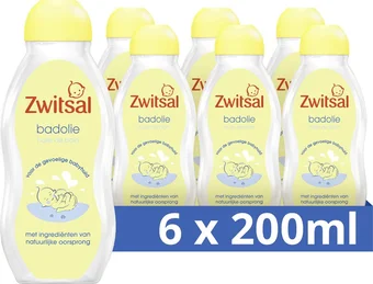 Bol.com Zwitsal baby badolie - 6 x 200 ml - voordeelverpakking aanbieding