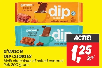 Dekamarkt G'WOON DIP COOKIES aanbieding