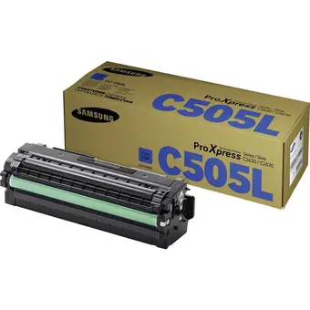 Conrad Samsung clt-c505l su035a tonercassette cyaan 3500 bladzijden origineel toner aanbieding