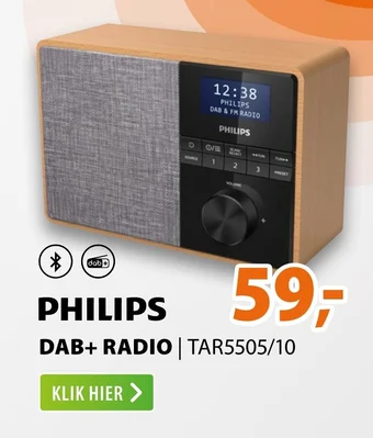 Expert PHILIPS DAB+ RADIO| TAR5505/10 aanbieding