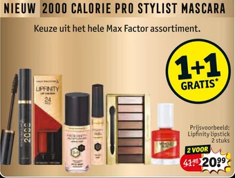 Kruidvat Max Factor assortiment. aanbieding