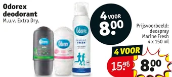 Kruidvat Odorex deodorant aanbieding