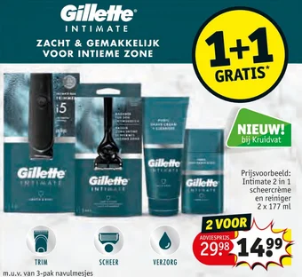 Kruidvat Gillette INTIMATE ZACHT & GEMAKKELIJK VOOR INTIEME ZONE aanbieding