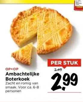 Vomar Voordeelmarkt Ambachtelijke boterkoek aanbieding