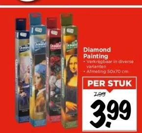 Vomar Voordeelmarkt Diamond painting aanbieding