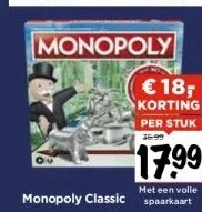 Vomar Voordeelmarkt Monopoly classic spaarkaart aanbieding