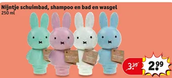 Kruidvat Nijntje schuimbad, shampoo en bad en wasgel 250 ml aanbieding