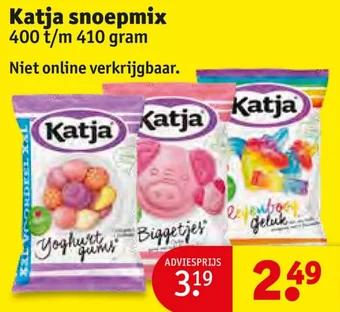 Kruidvat Katja snoepmix 400 t/m 410 gram aanbieding