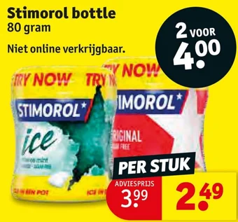 Kruidvat Stimorol bottle 80 gram aanbieding