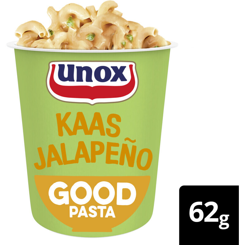 Unox good pasta kaas jalapeño aanbieding bij Albert Heijn