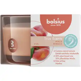 Albert Heijn Bolsius geurglas true scents anti tabak peach aanbieding