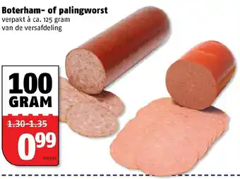 Poiesz Boterham- of palingworst 100g aanbieding