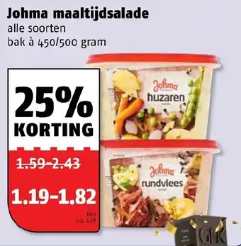 Poiesz Johma maaltijdsalade 450-500g aanbieding