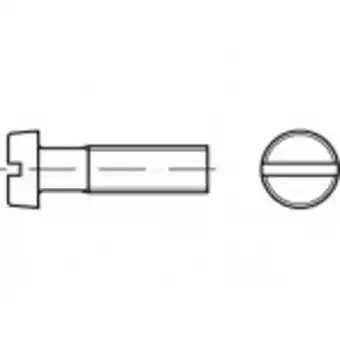 Conrad Toolcraft to-5359146 cilinderschroeven m10 40 mm sleuf iso 1207 rvs a2 50 stuk(s) aanbieding