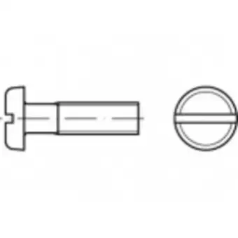 Conrad Toolcraft to-5360676 platkopschroeven m2,5 3 mm sleuf iso 1580 rvs a4 1000 stuk(s) aanbieding