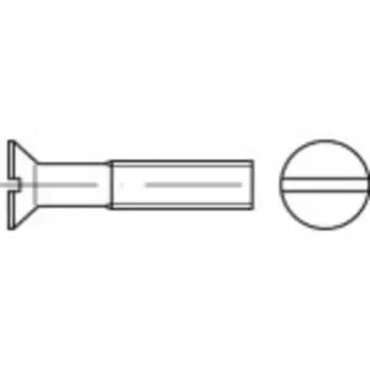 Conrad Toolcraft to-5360976 verzonken schroeven m1.4 5 mm sleuf iso 2009 rvs a1 100 stuk(s) aanbieding