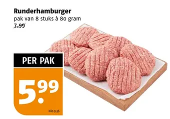 Poiesz Runderhamburger aanbieding