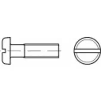 Conrad Toolcraft 1059863 platkopschroeven m6 20 mm sleuf din 85 rvs a2 200 stuk(s) aanbieding