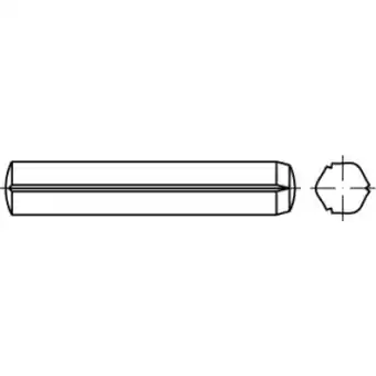 Conrad Toolcraft to-5437764 cilindrische kerfstift 12 mm staal 25 stuk(s) aanbieding