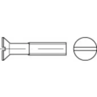 Conrad Toolcraft 134113 verzonken schroeven m10 45 mm sleuf din 963 staal 100 stuk(s) aanbieding