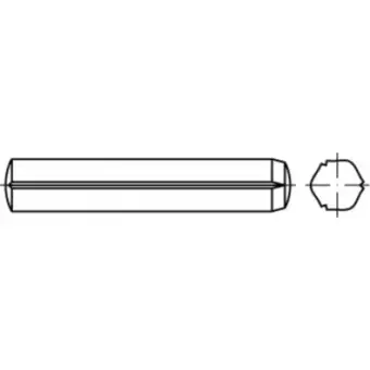 Conrad Toolcraft to-5437662 cilindrische kerfstift 8 mm staal 100 stuk(s) aanbieding