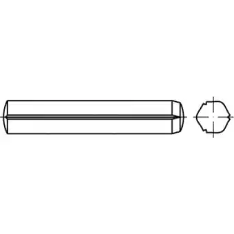 Conrad Toolcraft to-5437656 cilindrische kerfstift 8 mm staal 100 stuk(s) aanbieding