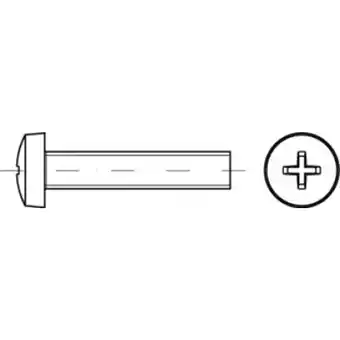 Conrad Toolcraft to-5431314 cilinderkopbouten m6 12 mm kruiskop phillips iso 7046 1000 stuk(s) aanbieding