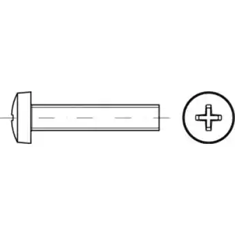 Conrad Toolcraft to-5431272 cilinderkopbouten m3 16 mm kruiskop phillips iso 7046 2000 stuk(s) aanbieding