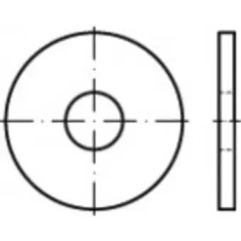 Conrad Toolcraft onderlegringen iso 8673 staal galvanisch verzinkt 50 stuk(s) to-5433972 aanbieding