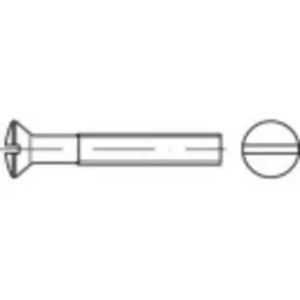 Conrad Toolcraft to-5450562 bolverzonken schroeven m5 12 mm sleuf din 964 messing 200 stuk(s) aanbieding