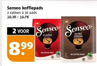 Poiesz Senseo koffiepads 2 zakken à 36 pads aanbieding