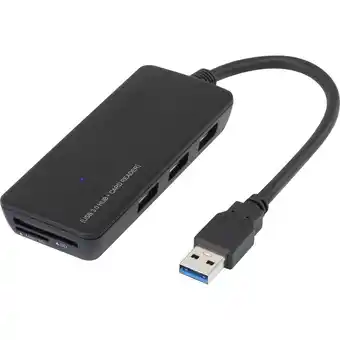 Conrad Renkforce usb 3.2 gen 1-hub 3 poorten met ingebouwde sd-kaartlezer zwart aanbieding