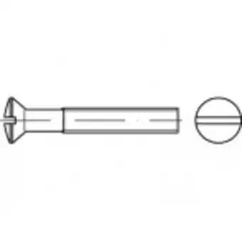 Conrad Toolcraft to-5392752 bolverzonken schroeven m10 40 mm sleuf iso 2010 staal galvanisch verzinkt 100 stuk(s) aanbieding