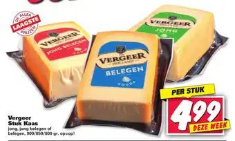 Nettorama Vergeer stuk kaas 900/850/800g aanbieding