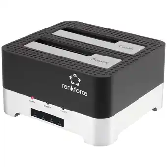 Conrad Renkforce rf-docking-02 usb 3.2 gen 1 (usb 3.0) sata 6 gb/s 2 poorten harde schijf-kopieerstation 2.5 inch, 3.5 inch met clon aanbieding