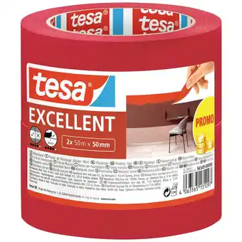 Conrad Tesa excellent 56549-00000-00 maskeertape rood (l x b) 50 m x 50 mm 2 stuk(s) aanbieding