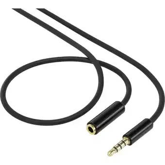 Conrad Speaka professional sp-7870552 jackplug audio verlengkabel [1x jackplug male 3,5 mm - 1x jackplug female 3,5 mm] 1.00 m zwart aanbieding